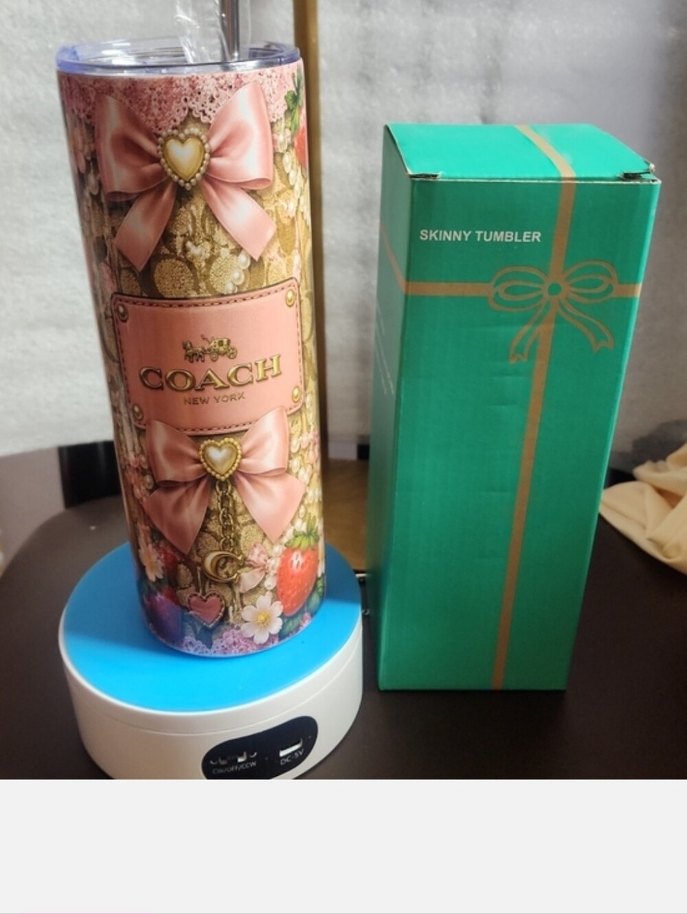 Pink Bow Signature Travel Tumbler - Picture 5 of 5